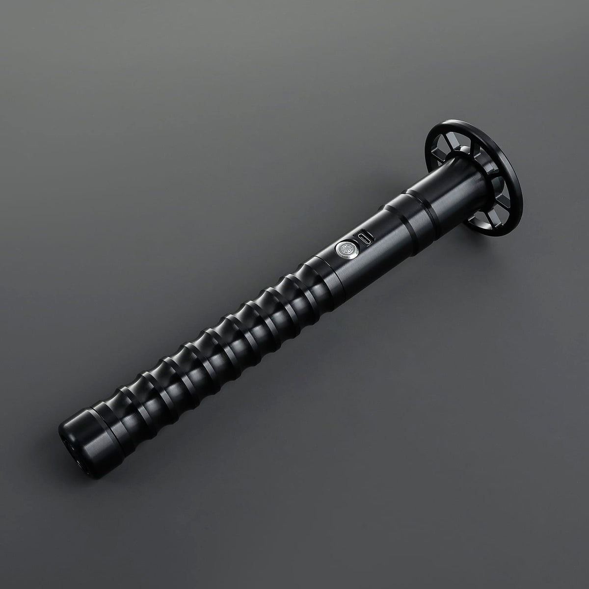 Kendo Lightsaber – Silver Katana-Style Hilt with Circular Guard
