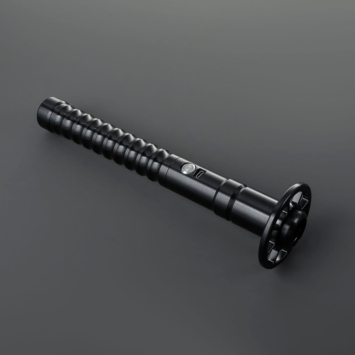Kendo Lightsaber – Silver Katana-Style Hilt with Circular Guard