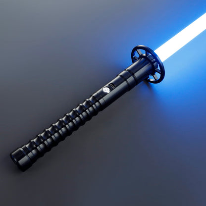 Kendo Lightsaber – Silver Katana-Style Hilt with Circular Guard