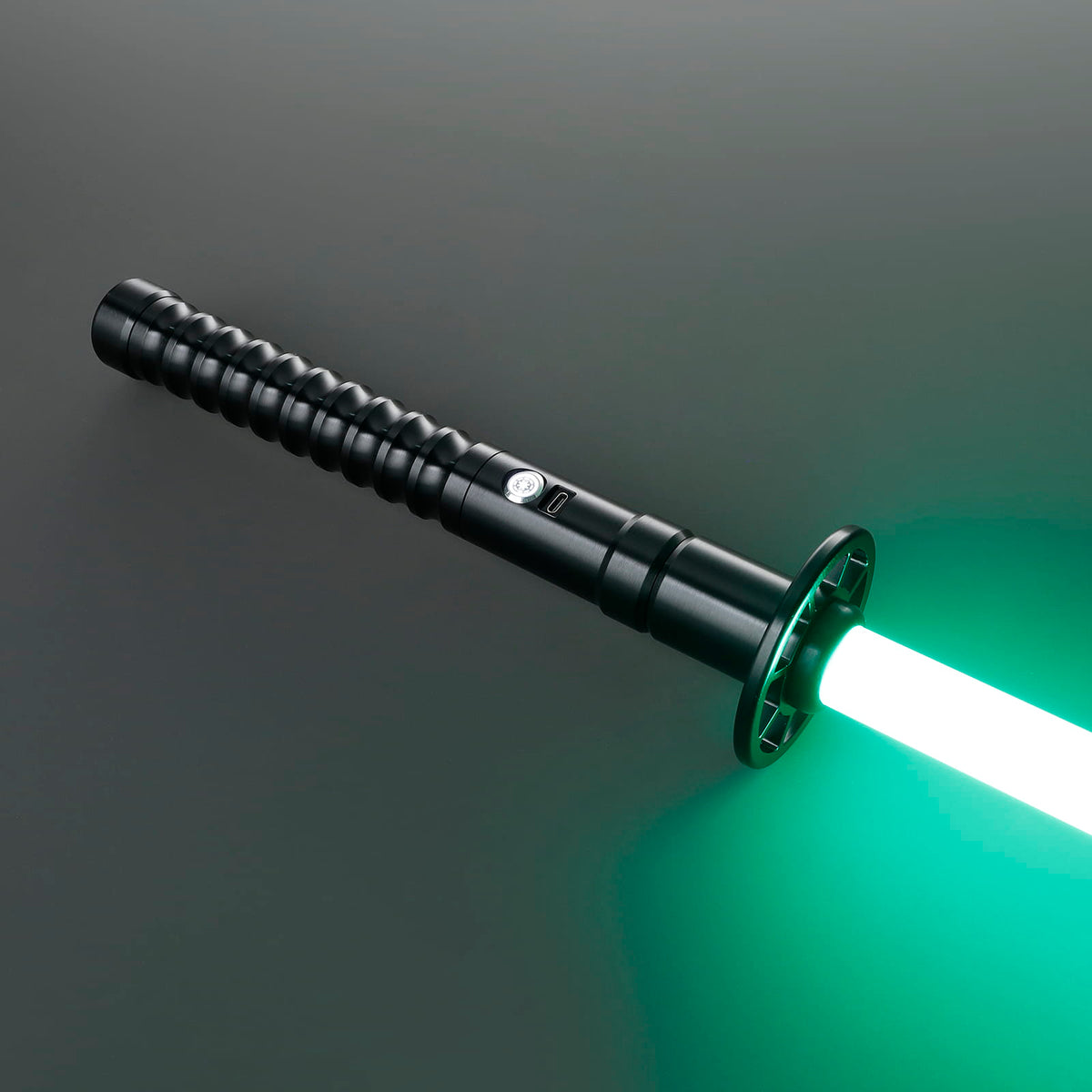 Kendo Lightsaber – Silver Katana-Style Hilt with Circular Guard