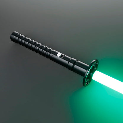 Kendo Lightsaber – Silver Katana-Style Hilt with Circular Guard