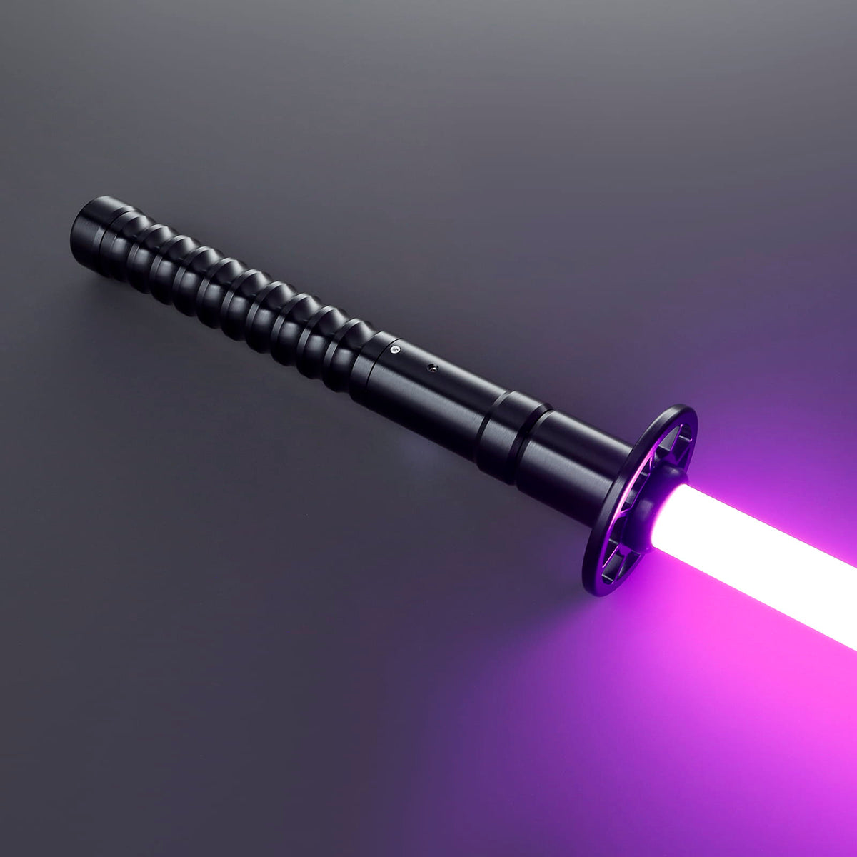 Kendo Lightsaber – Silver Katana-Style Hilt with Circular Guard