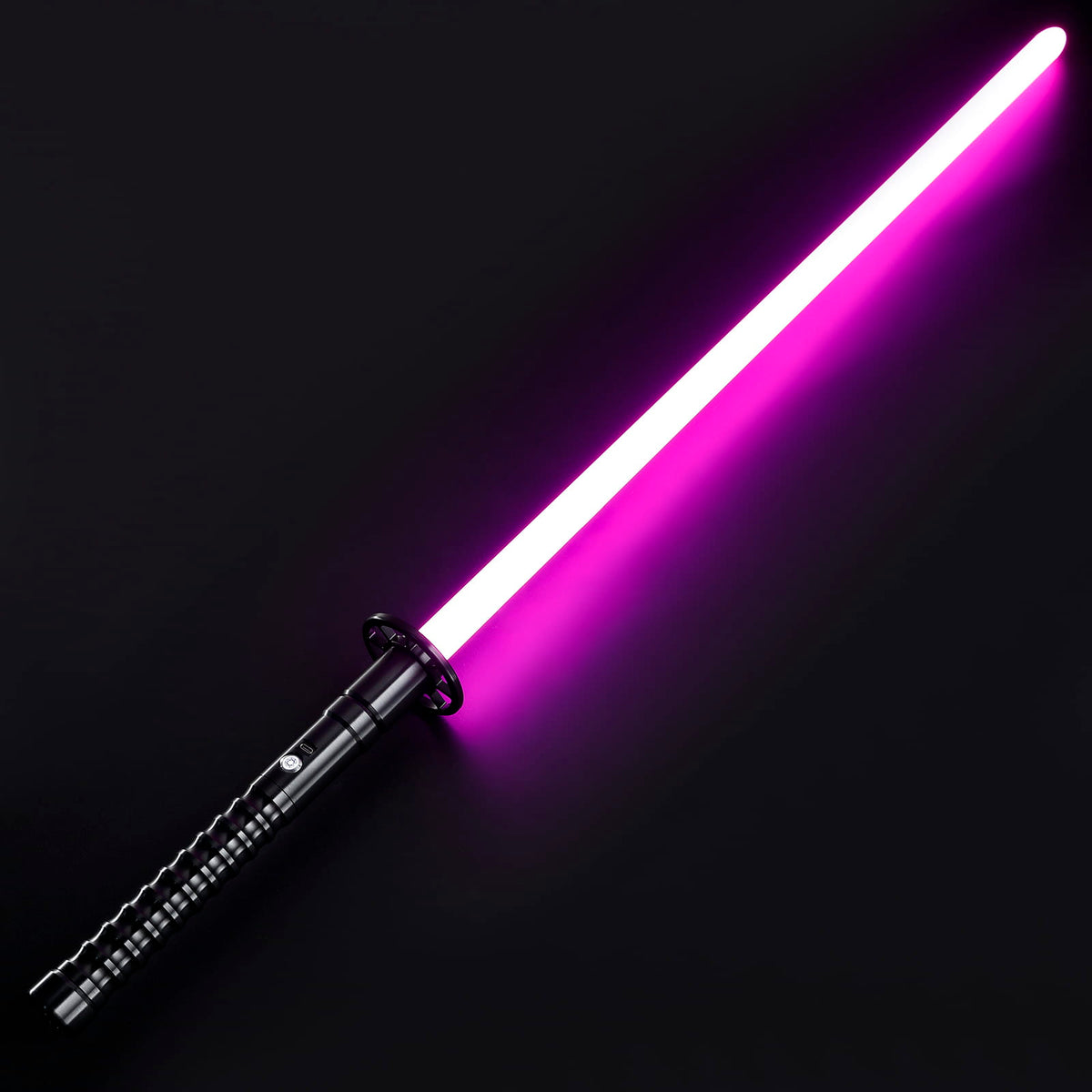 Kendo Lightsaber – Silver Katana-Style Hilt with Circular Guard