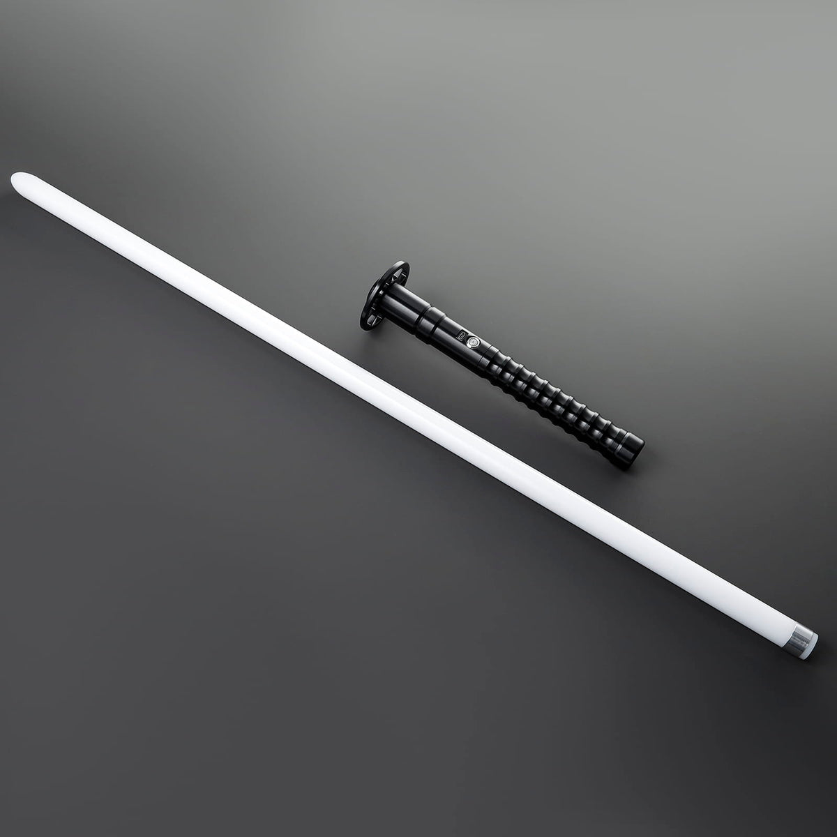 Kendo Lightsaber – Silver Katana-Style Hilt with Circular Guard
