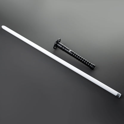 Kendo Lightsaber – Silver Katana-Style Hilt with Circular Guard