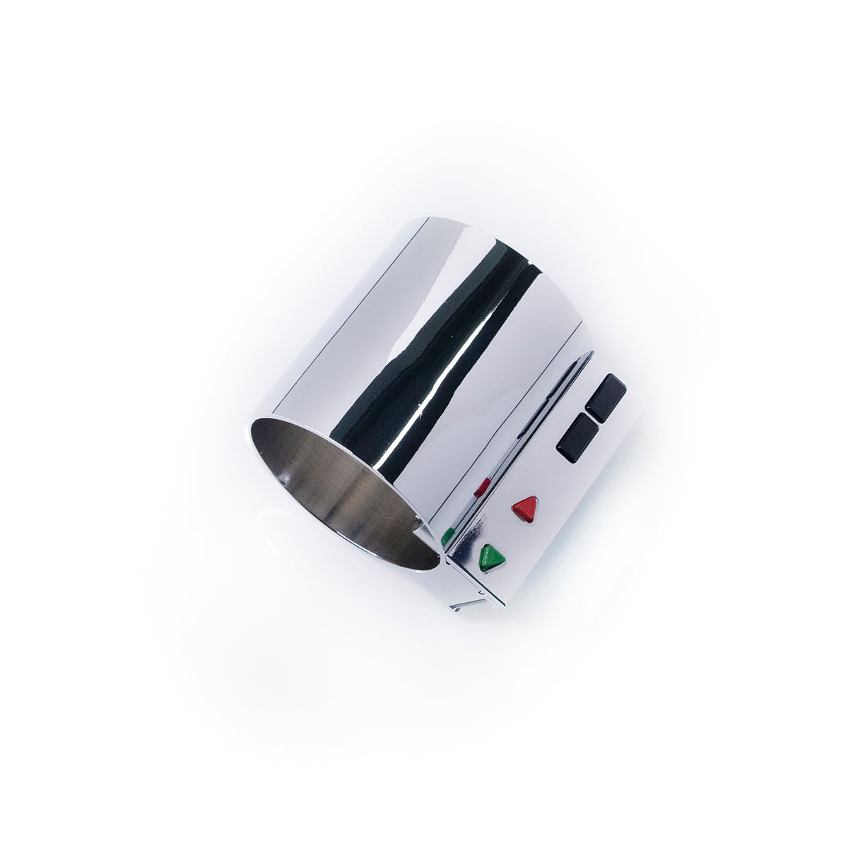 Chrome Lightsaber Control Box & Clamp Sleeve with Dual Indicator Switches