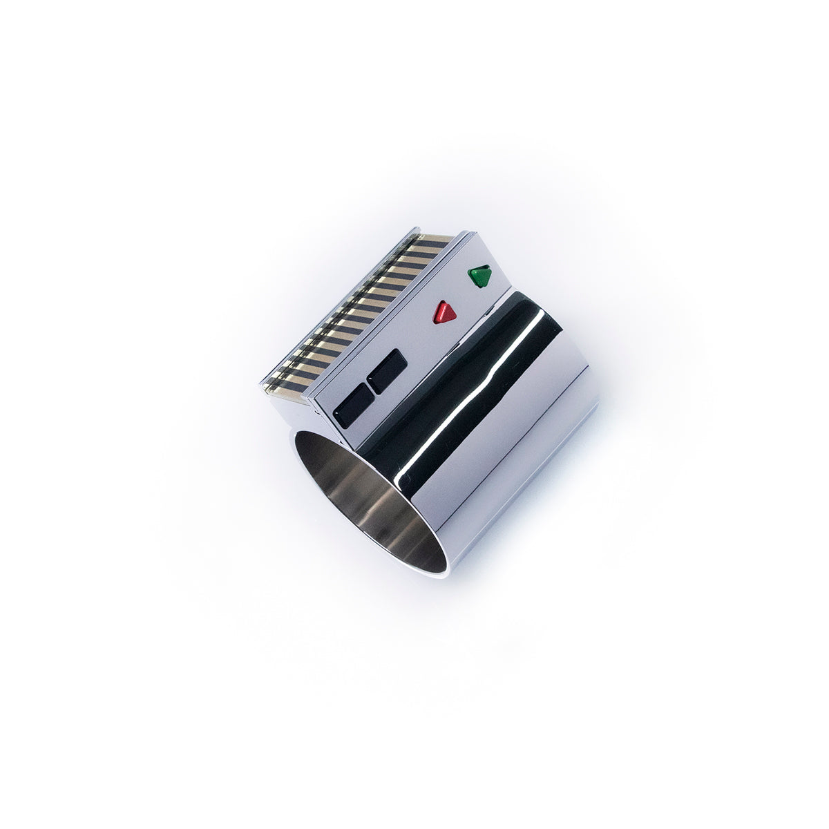 Chrome Lightsaber Control Box & Clamp Sleeve with Dual Indicator Switches