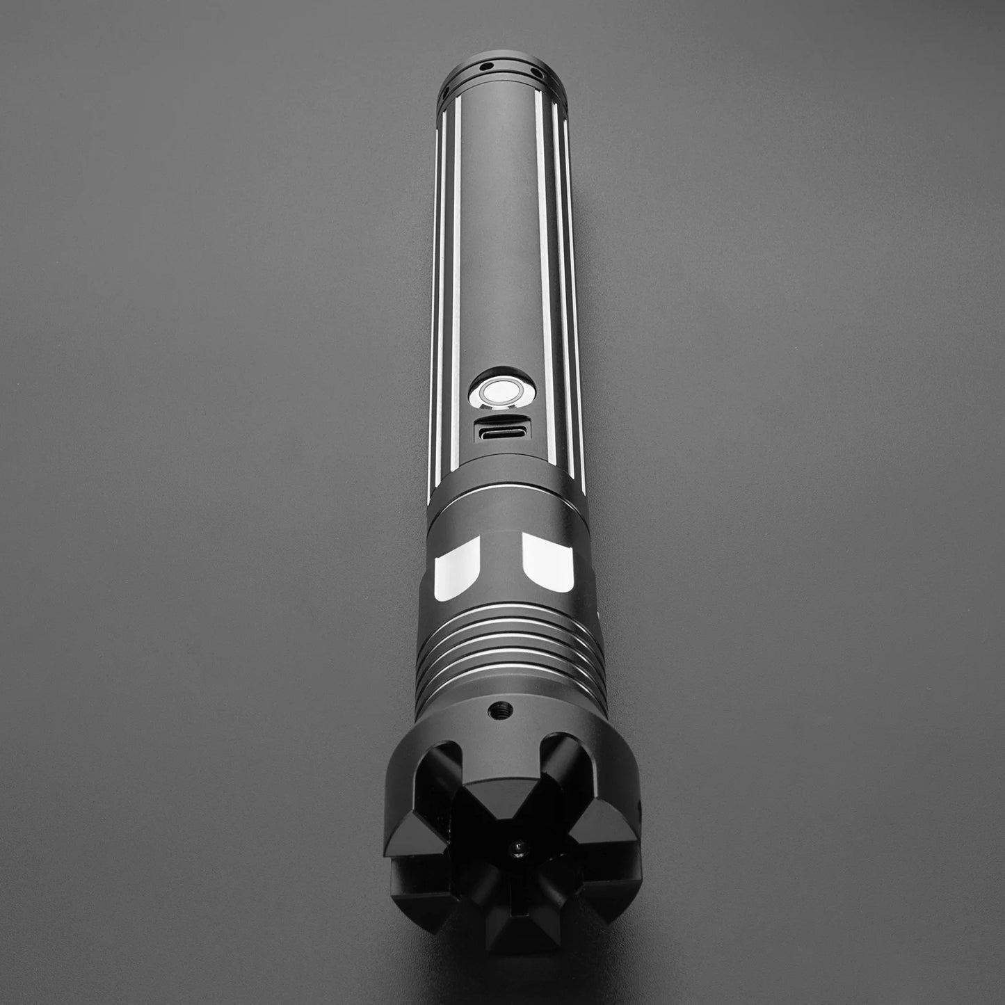 The Crowned Flared Emitter Custom Red Lightsaber
