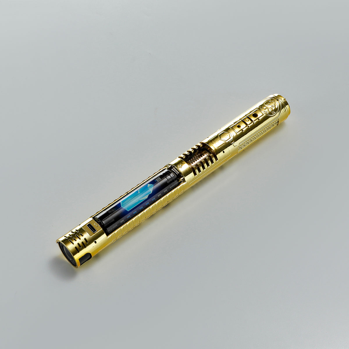 XenoPixel Custom Lightsaber Core Chassis – Spinning Kyber Crystal Chamber & OLED Screen for 1-Inch Hilt