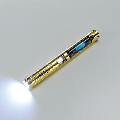XenoPixel Custom Lightsaber Core Chassis – Spinning Kyber Crystal Chamber & OLED Screen for 1-Inch Hilt