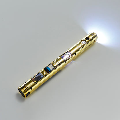 XenoPixel Custom Lightsaber Core Chassis – Spinning Kyber Crystal Chamber & OLED Screen for 1-Inch Hilt