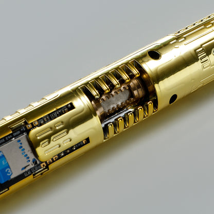 XenoPixel Custom Lightsaber Core Chassis – Spinning Kyber Crystal Chamber & OLED Screen for 1-Inch Hilt