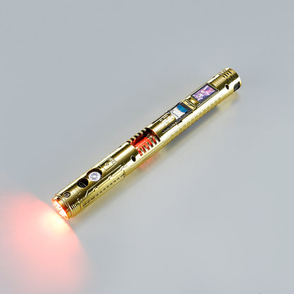XenoPixel Custom Lightsaber Core Chassis – Spinning Kyber Crystal Chamber & OLED Screen for 1-Inch Hilt