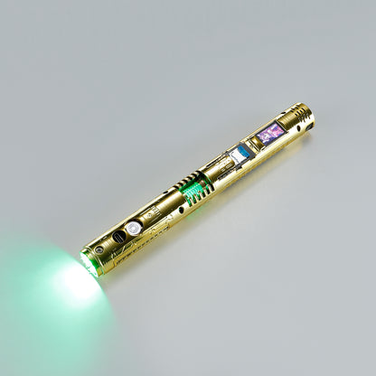 XenoPixel Custom Lightsaber Core Chassis – Spinning Kyber Crystal Chamber & OLED Screen for 1-Inch Hilt