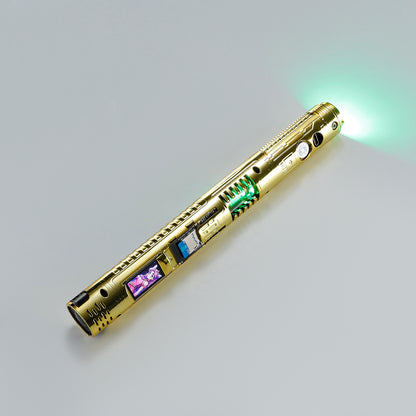 XenoPixel Custom Lightsaber Core Chassis – Spinning Kyber Crystal Chamber & OLED Screen for 1-Inch Hilt