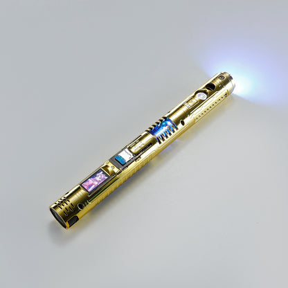 XenoPixel Custom Lightsaber Core Chassis – Spinning Kyber Crystal Chamber & OLED Screen for 1-Inch Hilt