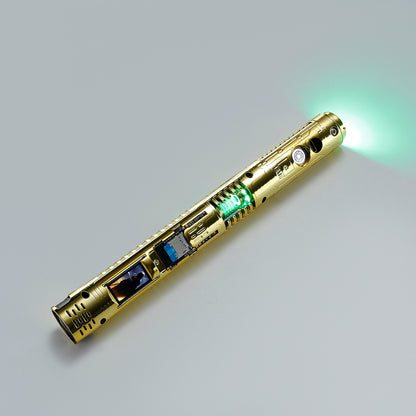 XenoPixel Custom Lightsaber Core Chassis – Spinning Kyber Crystal Chamber & OLED Screen for 1-Inch Hilt