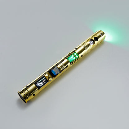 XenoPixel Custom Lightsaber Core Chassis – Spinning Kyber Crystal Chamber & OLED Screen for 1-Inch Hilt