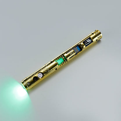 XenoPixel Custom Lightsaber Core Chassis – Spinning Kyber Crystal Chamber & OLED Screen for 1-Inch Hilt