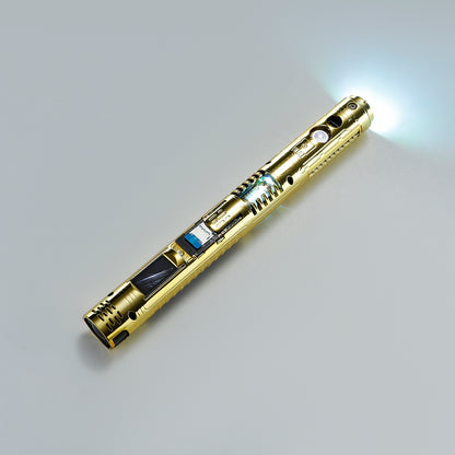 XenoPixel Custom Lightsaber Core Chassis – Spinning Kyber Crystal Chamber & OLED Screen for 1-Inch Hilt