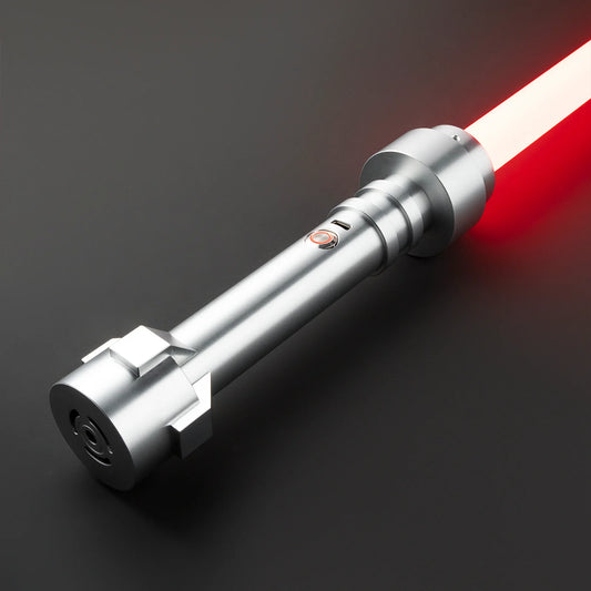 The Silver Paladin – All-Chrome Flared Emitter Custom Lightsaber