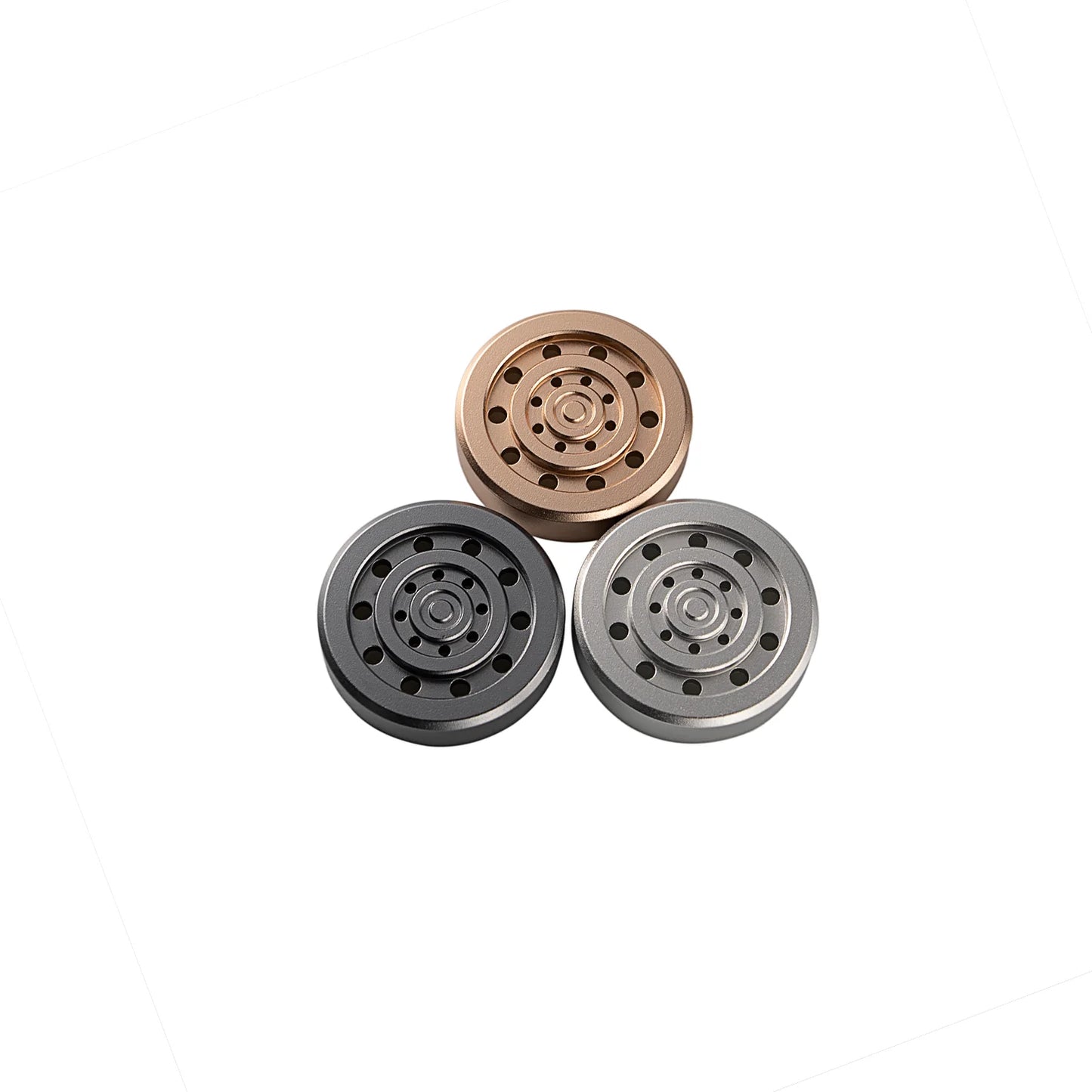 The Concentric Ring Acoustic Vent Disc Pommel Cap Custom Red Lightsaber