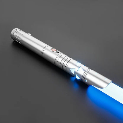 The Brushed Silver Triangle Vented Custom Red Lightsaber