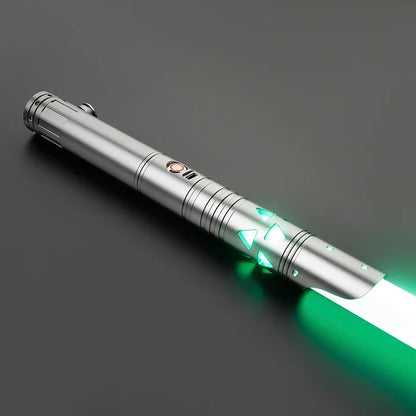 The Brushed Silver Triangle Vented Custom Red Lightsaber