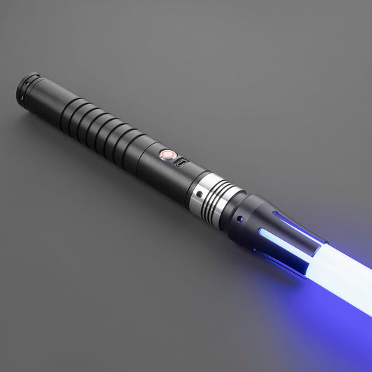 Vanguard Lightsaber Hilt – Matte Black with Silver Accents
