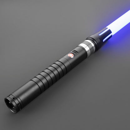 Vanguard Lightsaber Hilt – Matte Black with Silver Accents