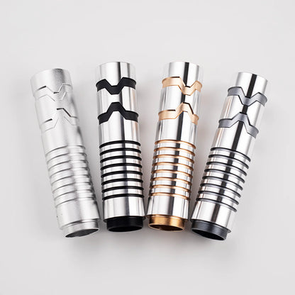 The Dual-Zone Chevron Ribbed Mainbody Extension Custom Red Lightsaber