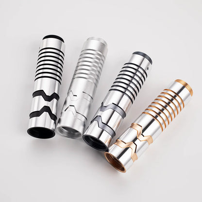 The Dual-Zone Chevron Ribbed Mainbody Extension Custom Red Lightsaber
