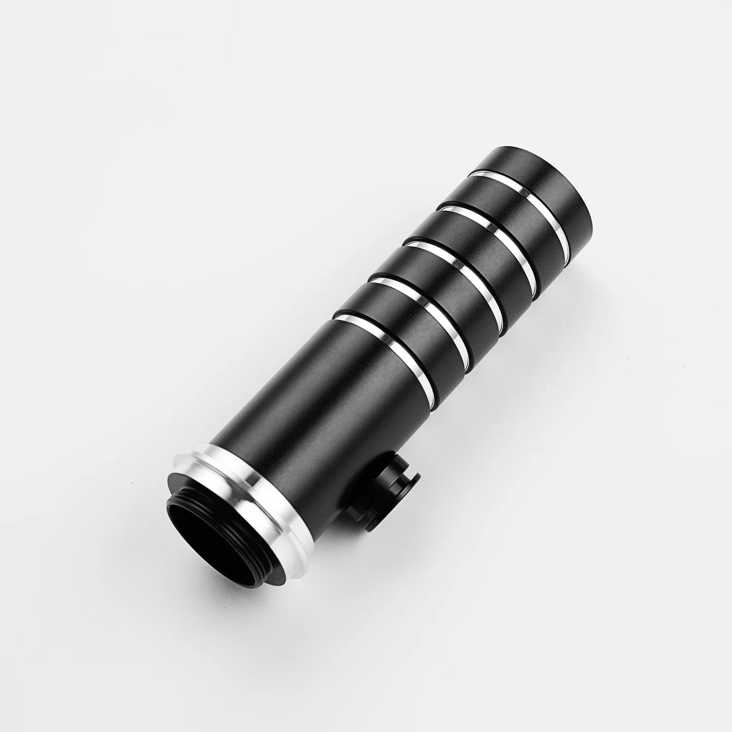 The Silver-Ringed Multi-Groove Knob Mainbody Custom Red Lightsaber