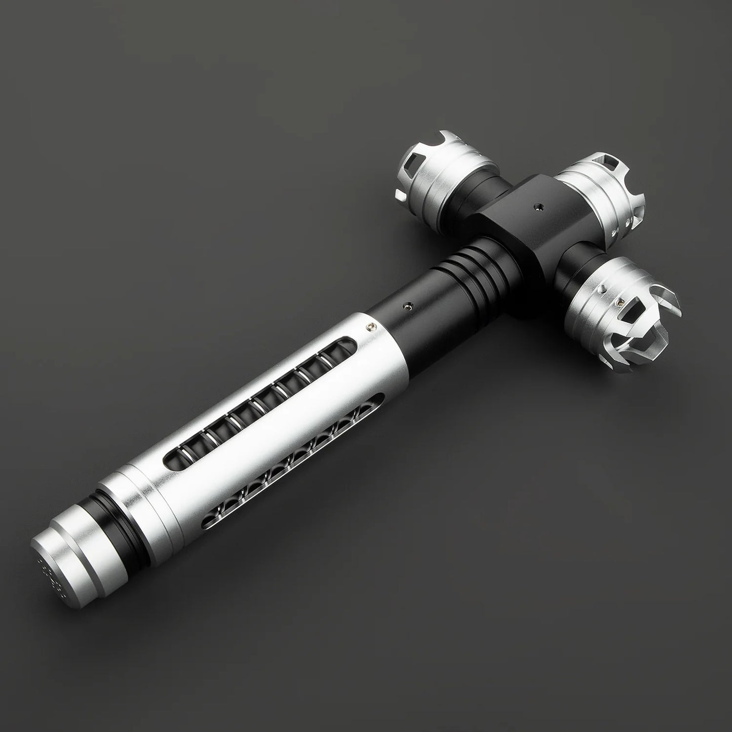 BM Lightsaber Crossguard Light Saber Xenopixel V3 Three Blades Black Hilt