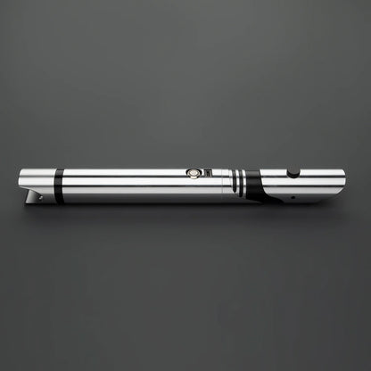 The Polished Chrome Slanted Emitter Custom Red Lightsaber
