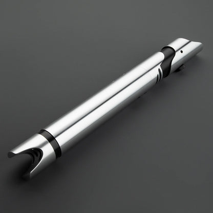 The Polished Chrome Slanted Emitter Custom Red Lightsaber