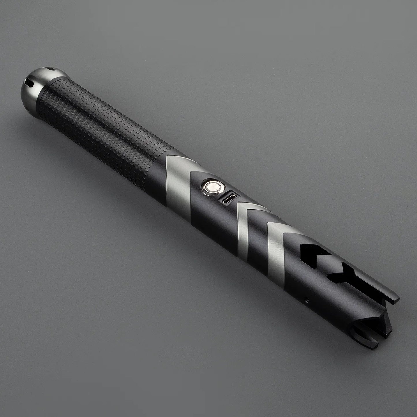 The Shadow Chevron Textured Custom Red Lightsaber