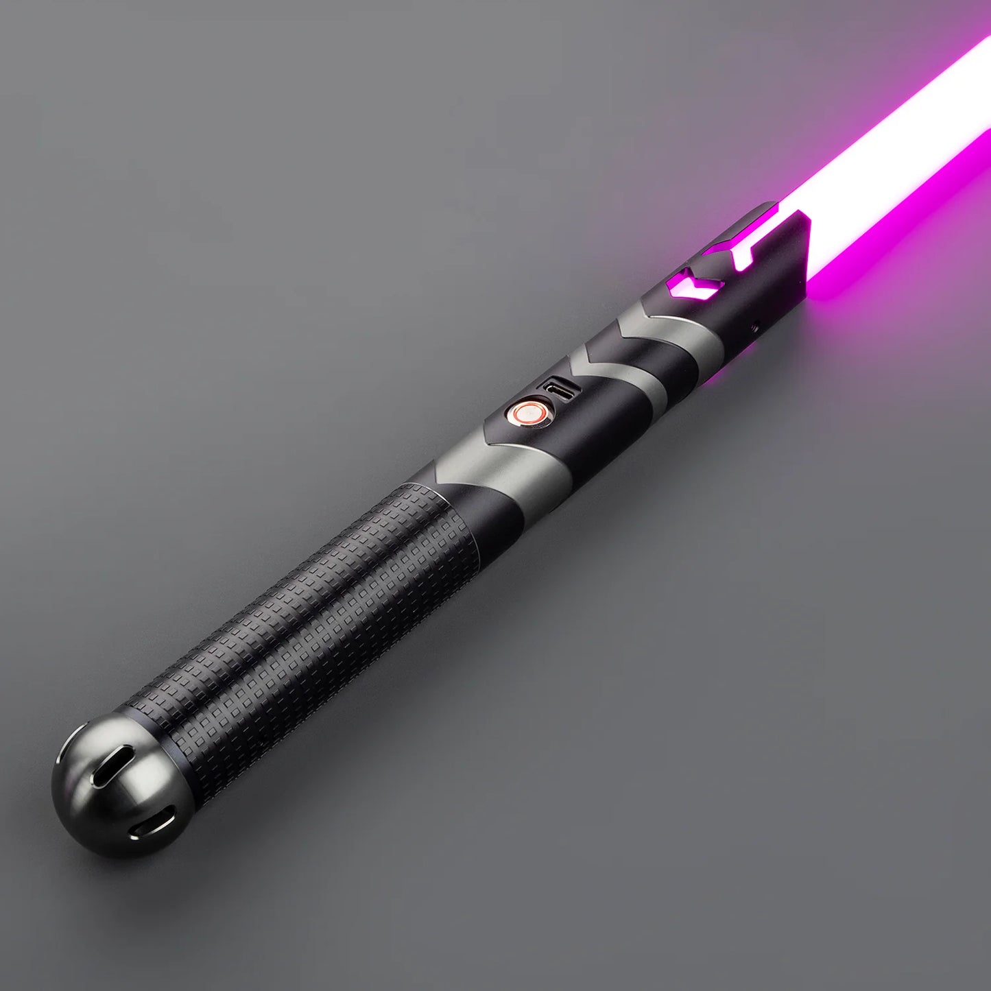 The Shadow Chevron Textured Custom Red Lightsaber