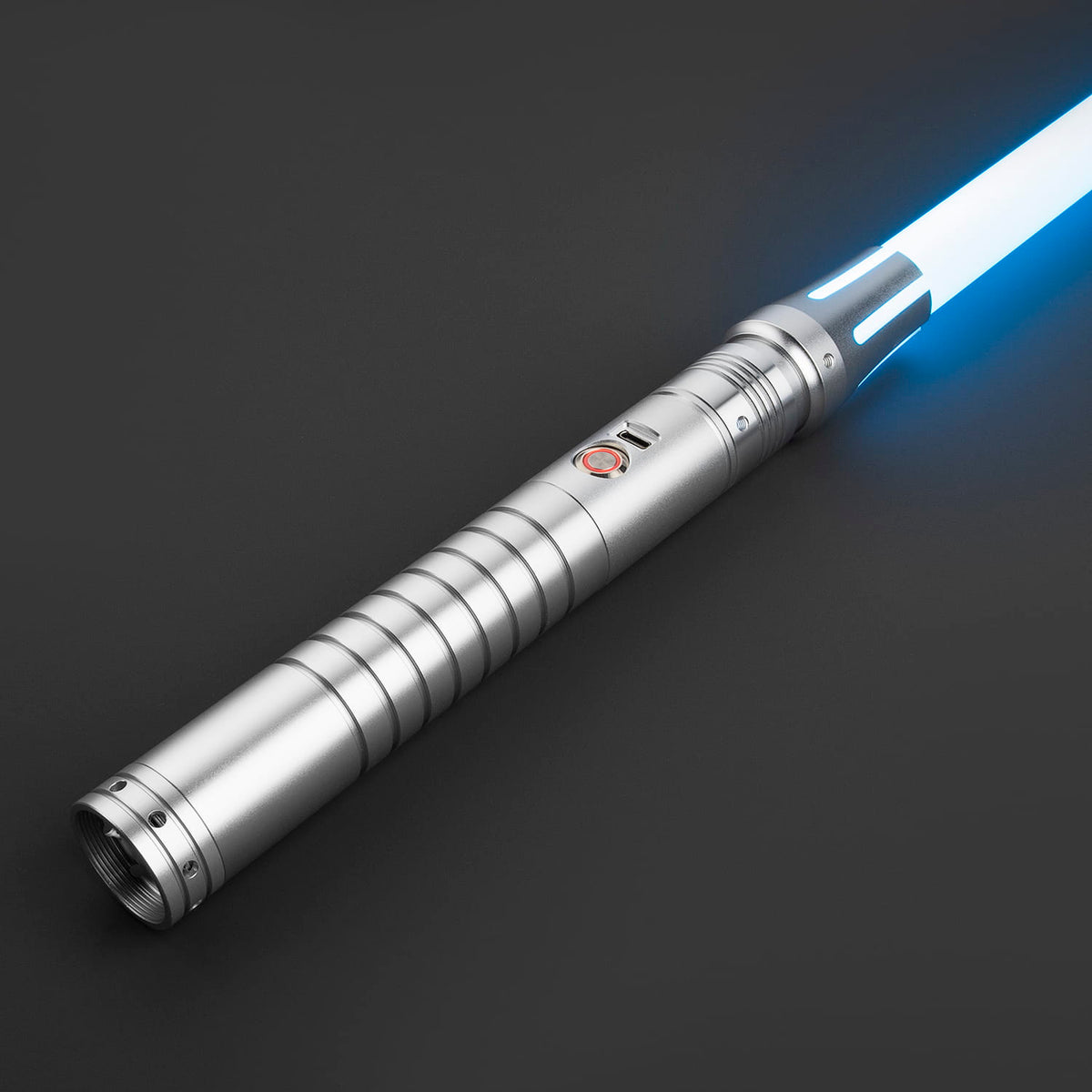 Vanguard Lightsaber Hilt – Matte Black with Silver Accents