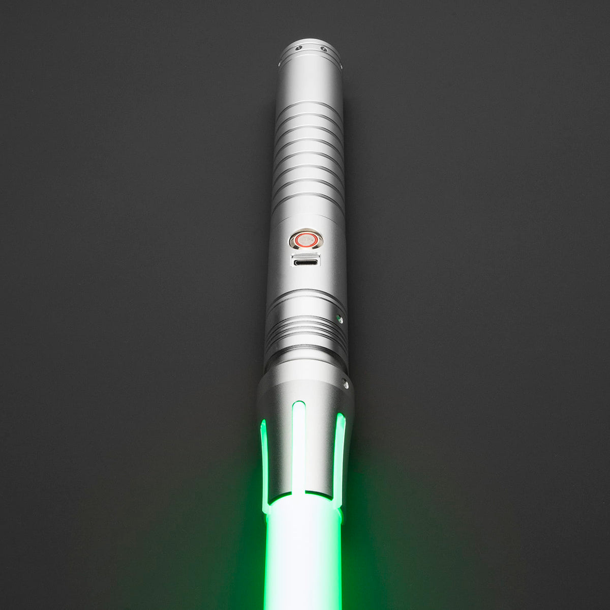 Vanguard Lightsaber Hilt – Matte Black with Silver Accents