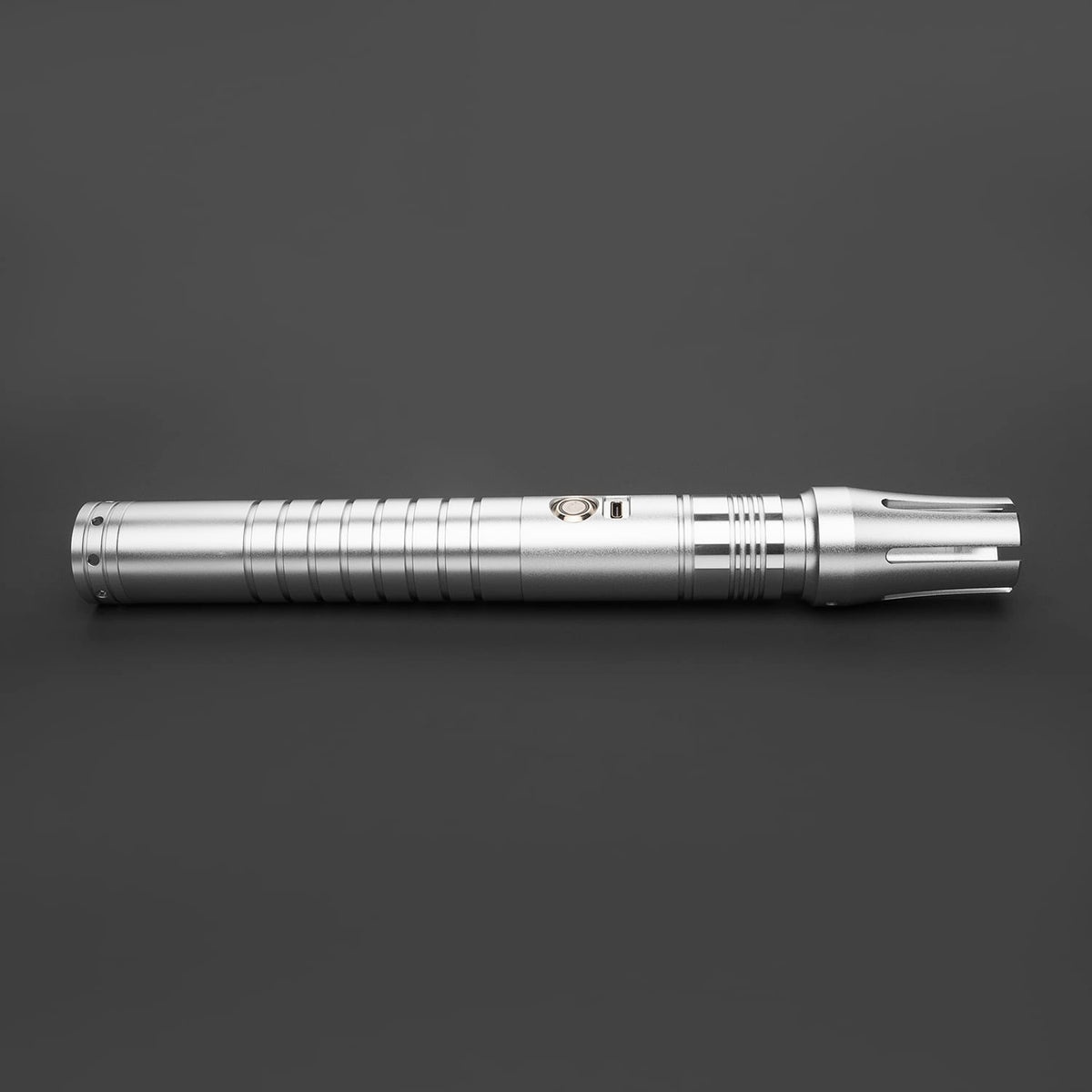 Vanguard Lightsaber Hilt – Matte Black with Silver Accents