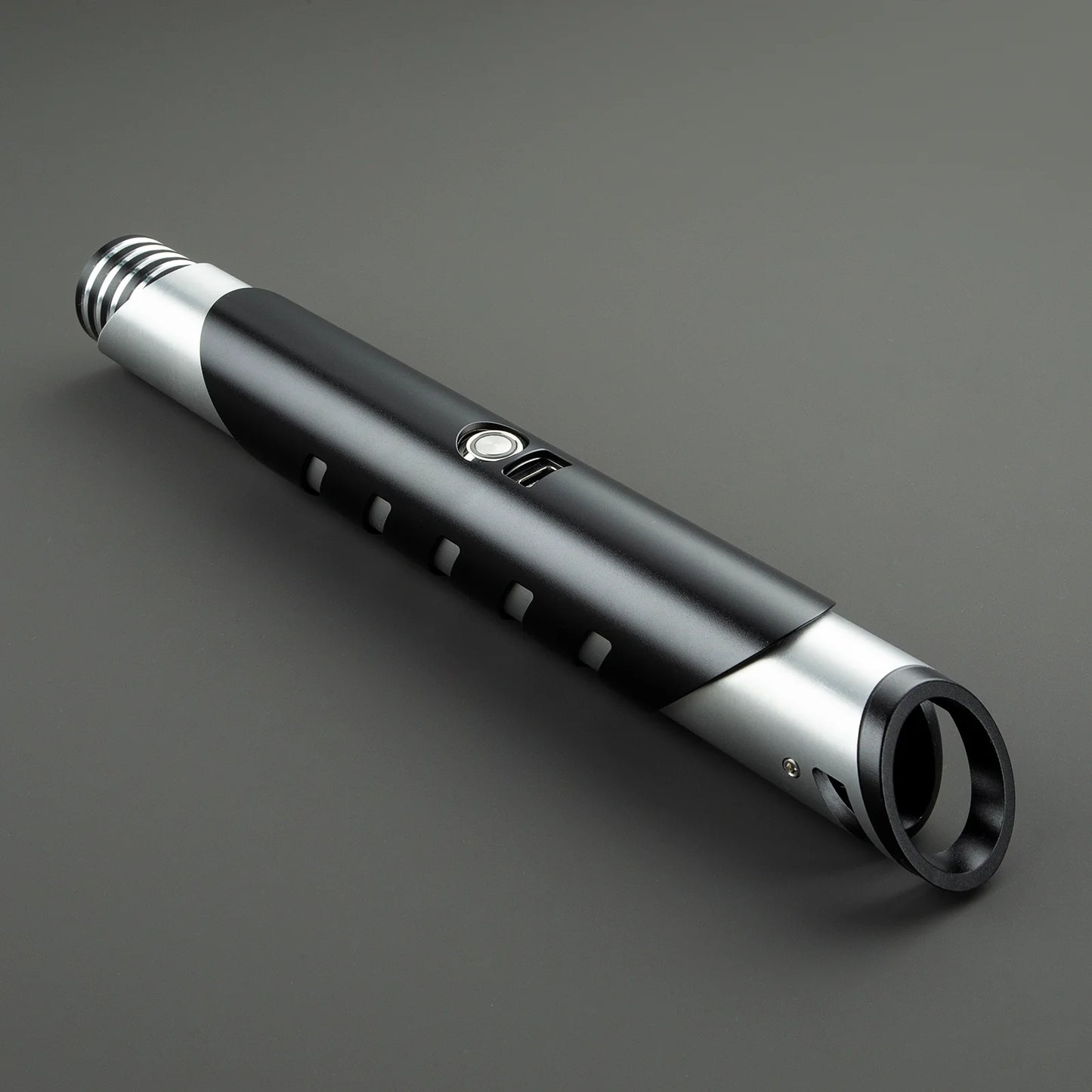 BM Lightsaber Heavy Dueling Fore FX Xenopixel V3 Core Light Saber Silver Black Hilt