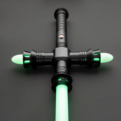 BM Lightsaber Crossguard Light Saber Xenopixel V3 Three Blades Black Hilt