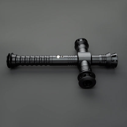 BM Lightsaber Crossguard Light Saber Xenopixel V3 Three Blades Black Hilt