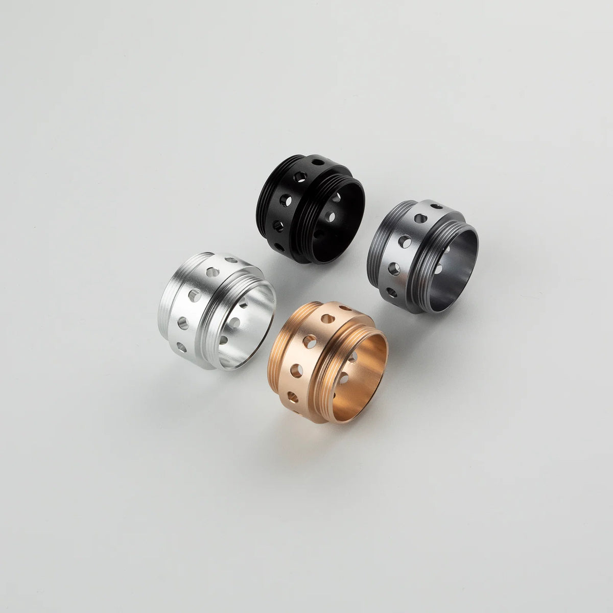 The Perforated Multi-Tone Coupler Ring Custom Red Lightsaber