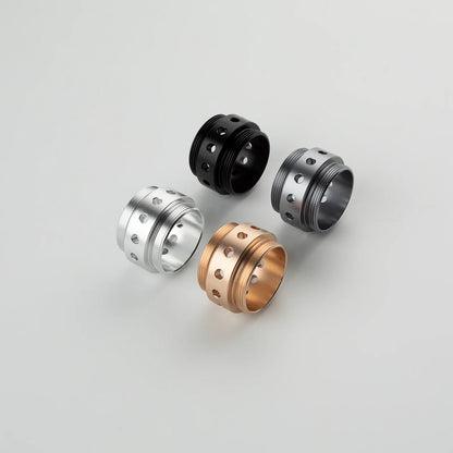 The Perforated Multi-Tone Coupler Ring Custom Red Lightsaber