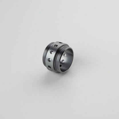 The Perforated Multi-Tone Coupler Ring Custom Red Lightsaber