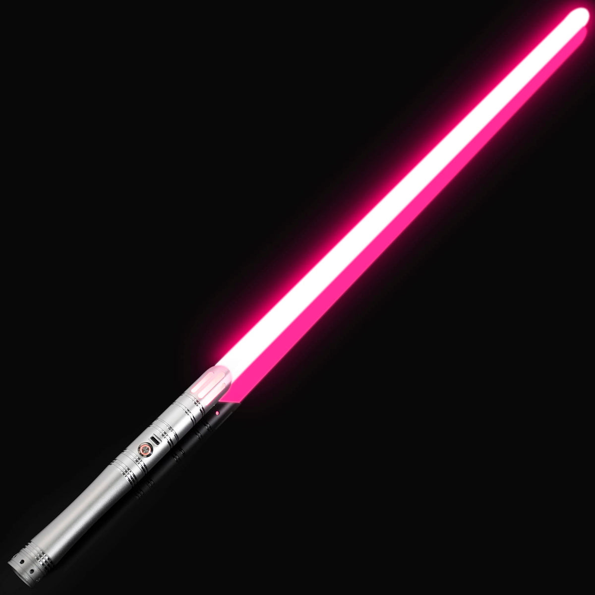 Brushed Silver Lightsaber Hilt – Slotted Emitter Design