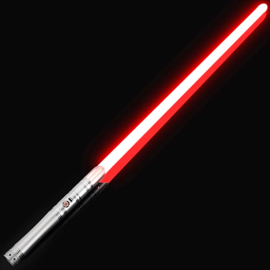 Brushed Silver Lightsaber Hilt – Slotted Emitter Design